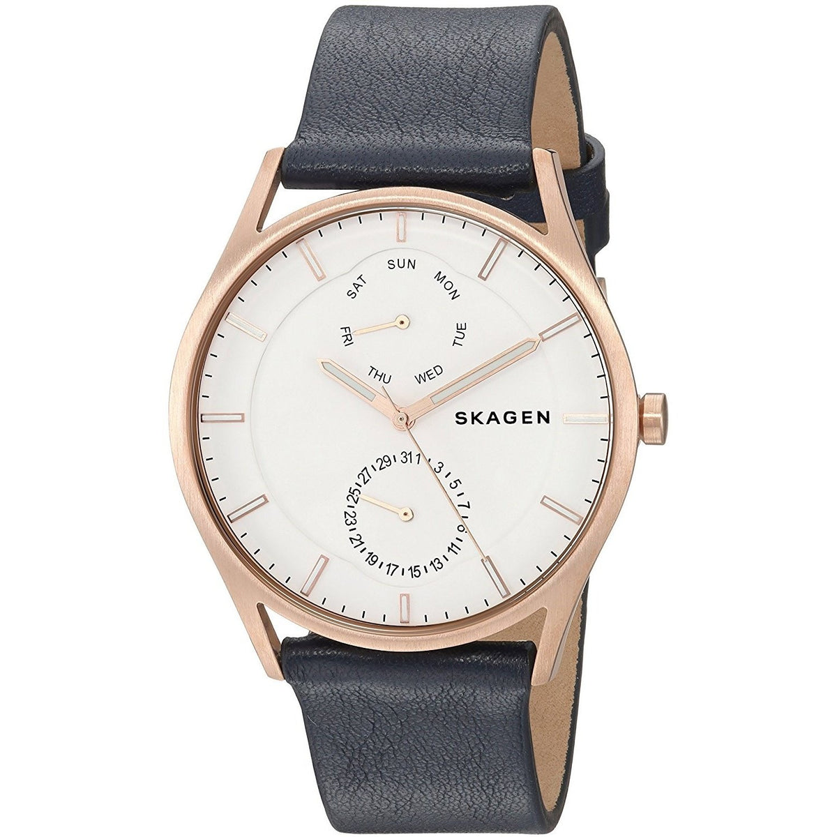 Skagen Men's SKW6372 Holst Multi-Function Blue Leather Watch
