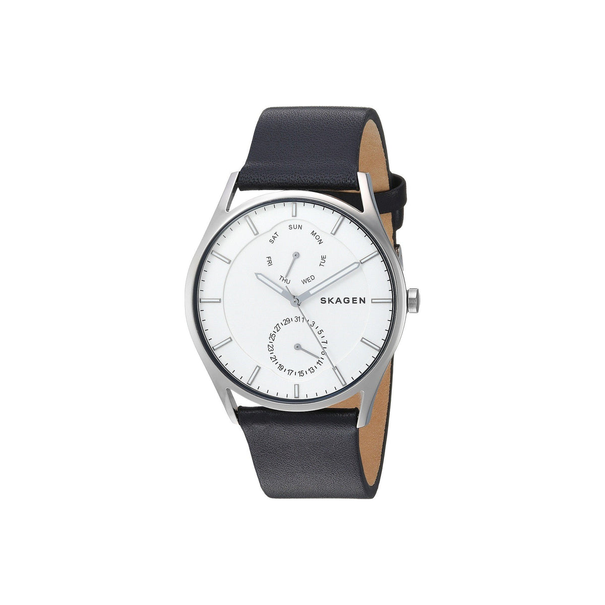 Skagen Men's SKW6382 Holst Multi-Function Black Leather Watch