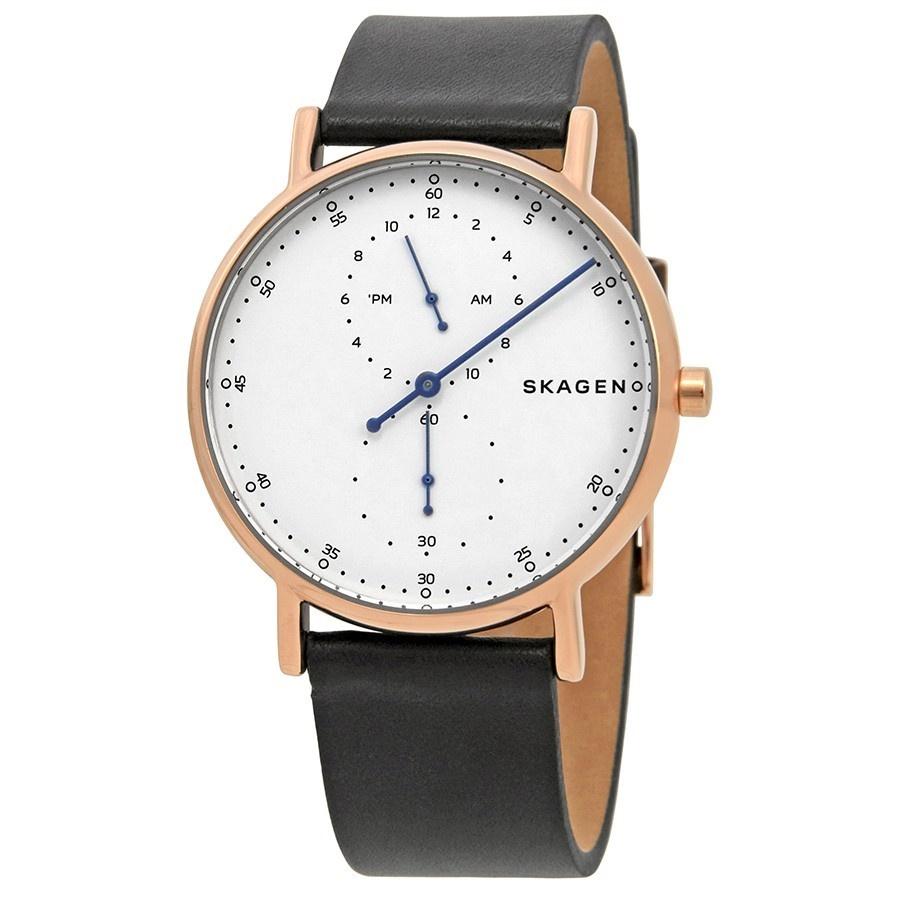 Skagen Men's SKW6390 Signatur Black Leather Watch