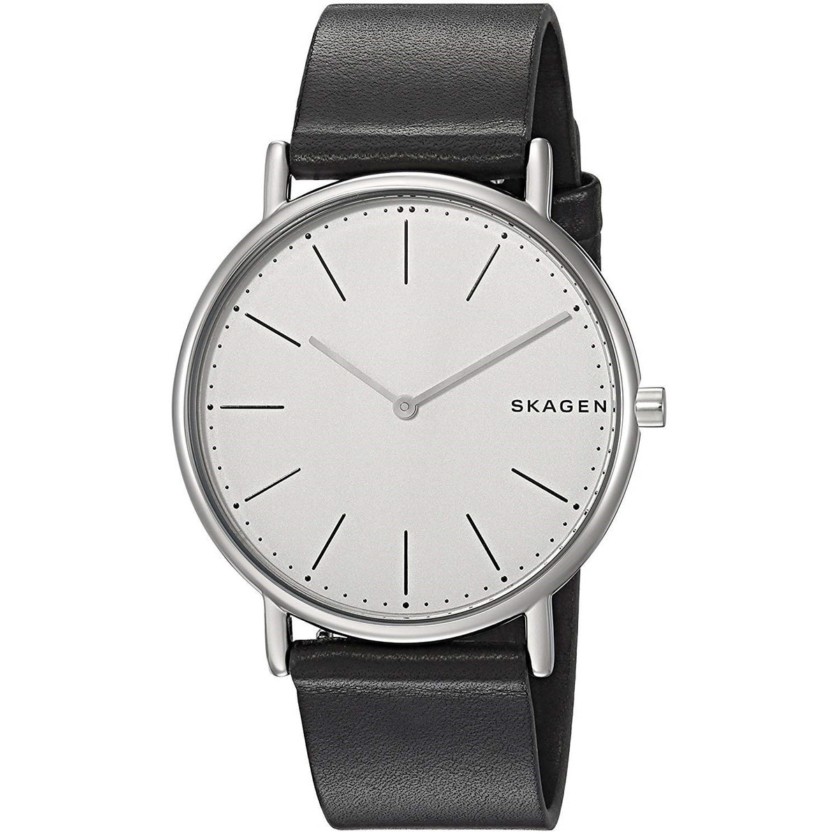 Skagen Men's SKW6419 Signatur Black Leather Watch