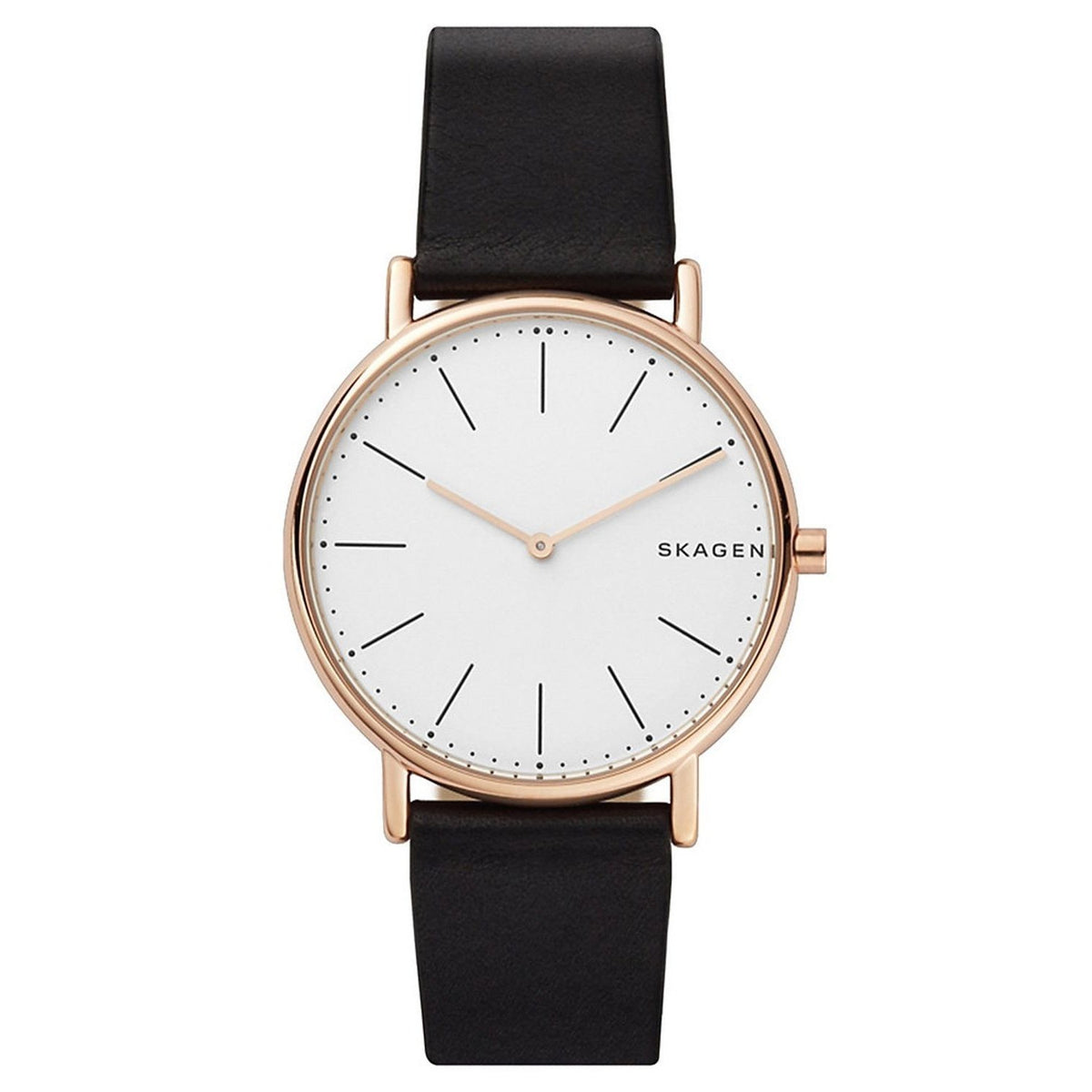 Skagen Men's SKW6430 Signatur Black Leather Watch