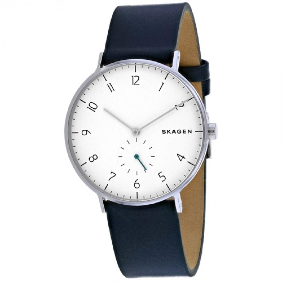 Skagen Men's SKW6466 Aaren Green Leather Watch
