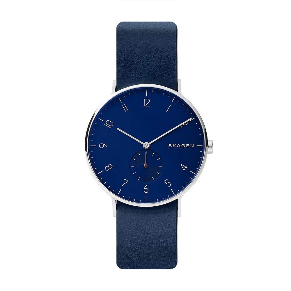 Skagen Men's SKW6478 Aaren Blue Leather Watch