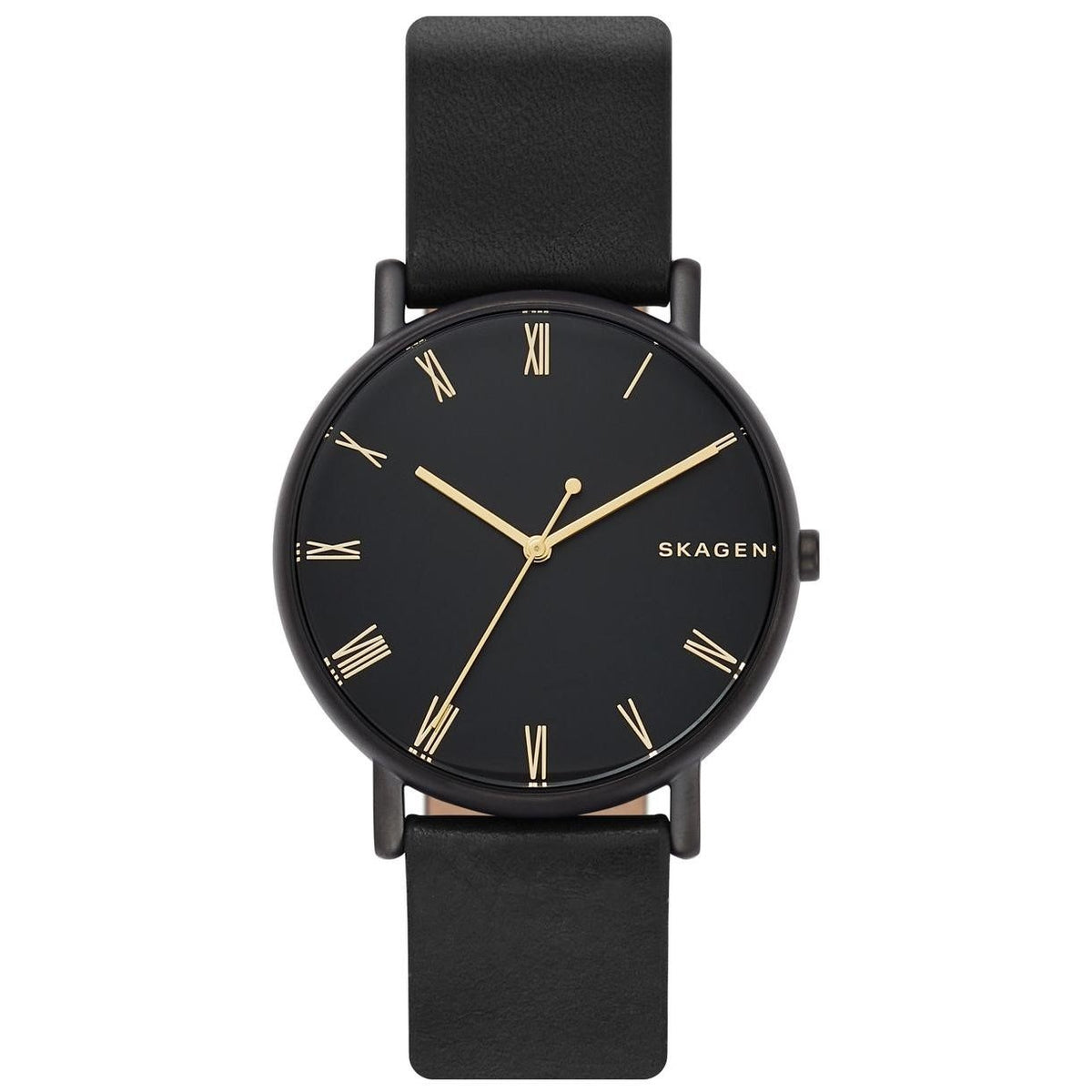Skagen Men's SKW6489 Signatur Black Leather Watch