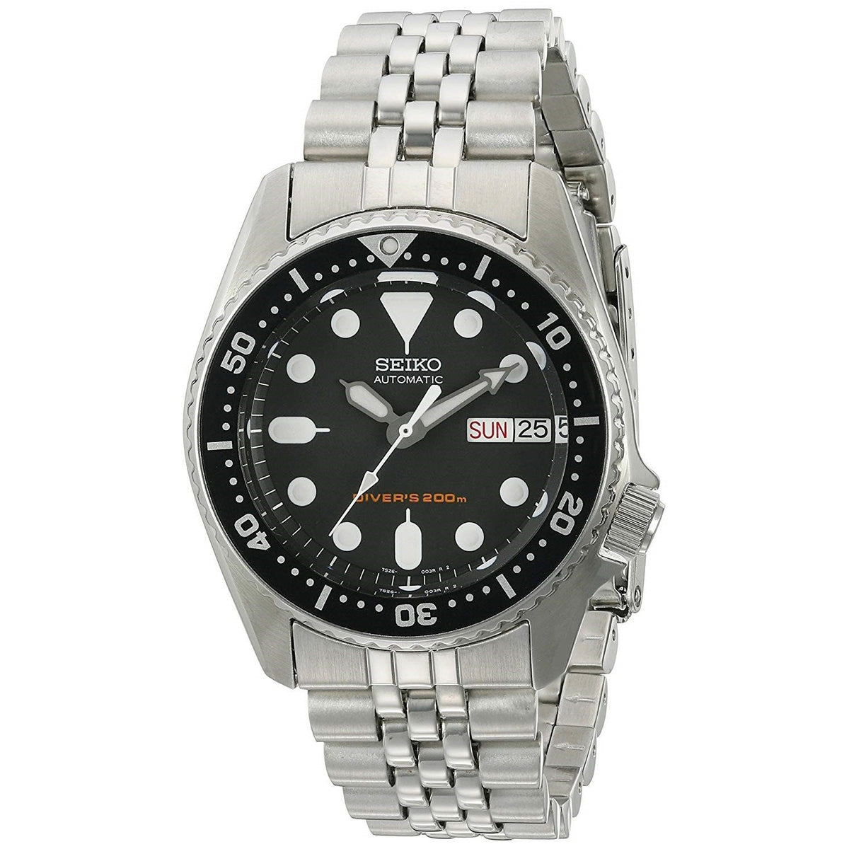 Seiko Men&#39;s SKX013K2 Diver Stainless Steel Watch