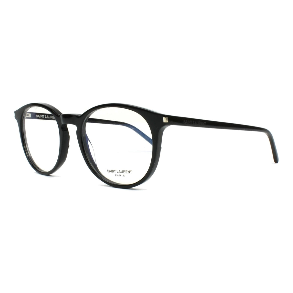 Saint Laurent Unisex Sunglasses Spring Summer 2016 Black Transparent Demo Lens Demo Lens Shiny SL 106 001