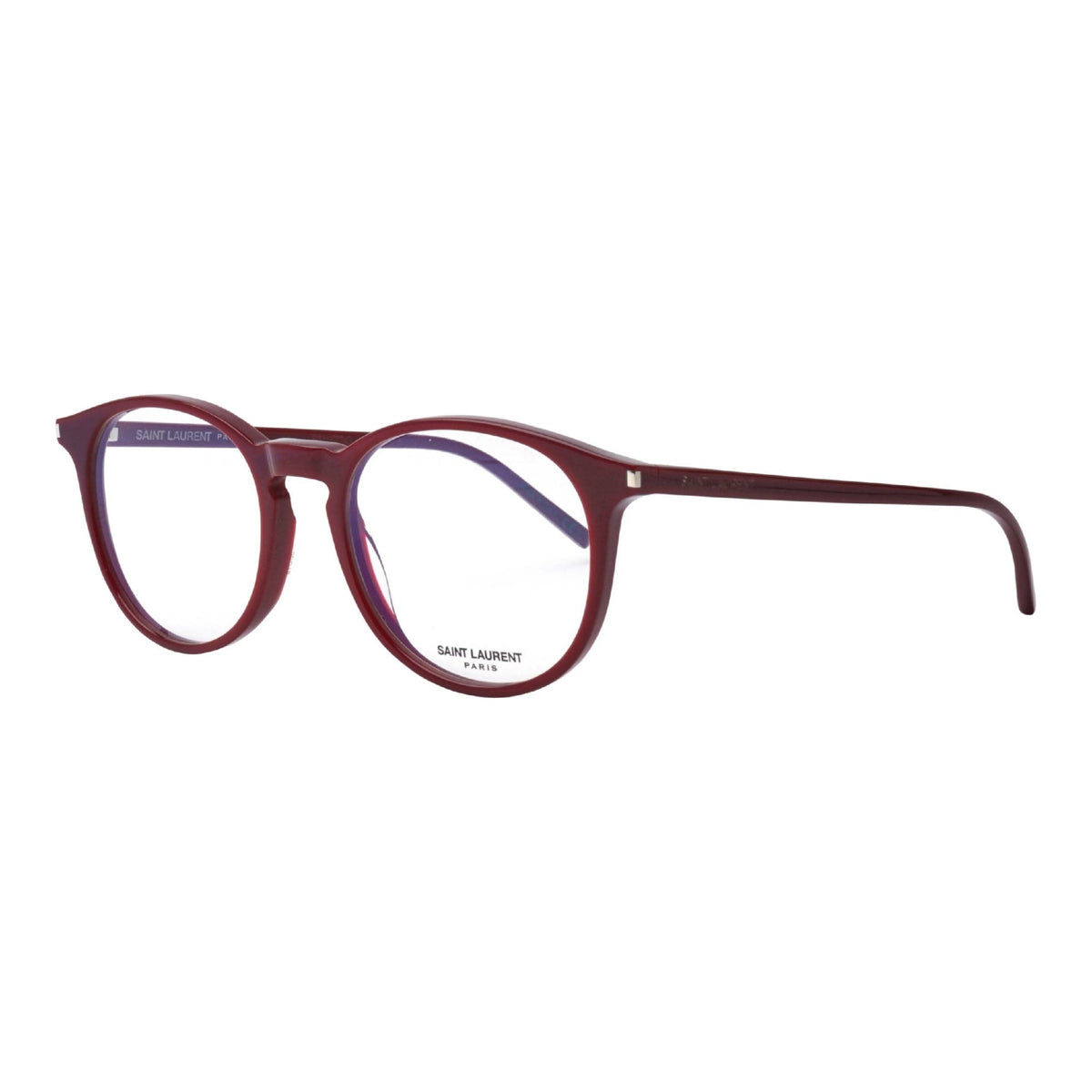 Saint Laurent Unisex Sunglasses Fall Winter 2019 Burgundy Transparent Demo Lens Demo Lens Burgundy SL 106 011