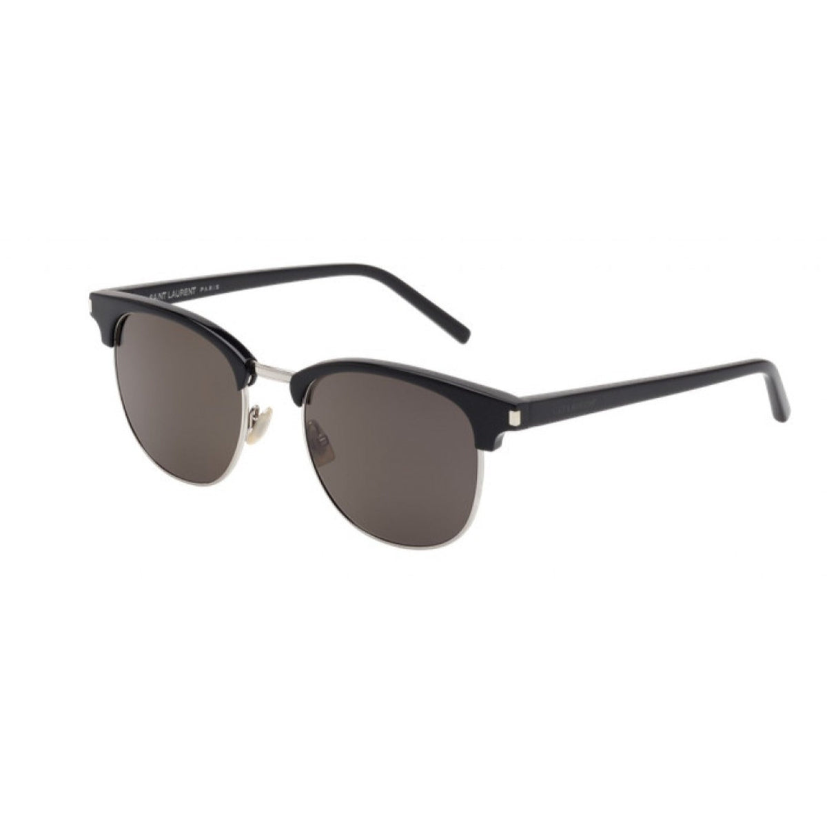 Saint Laurent Men's Sunglasses Spring Summer 2016 Black Smoke Glass Glass Silver SL 108 001