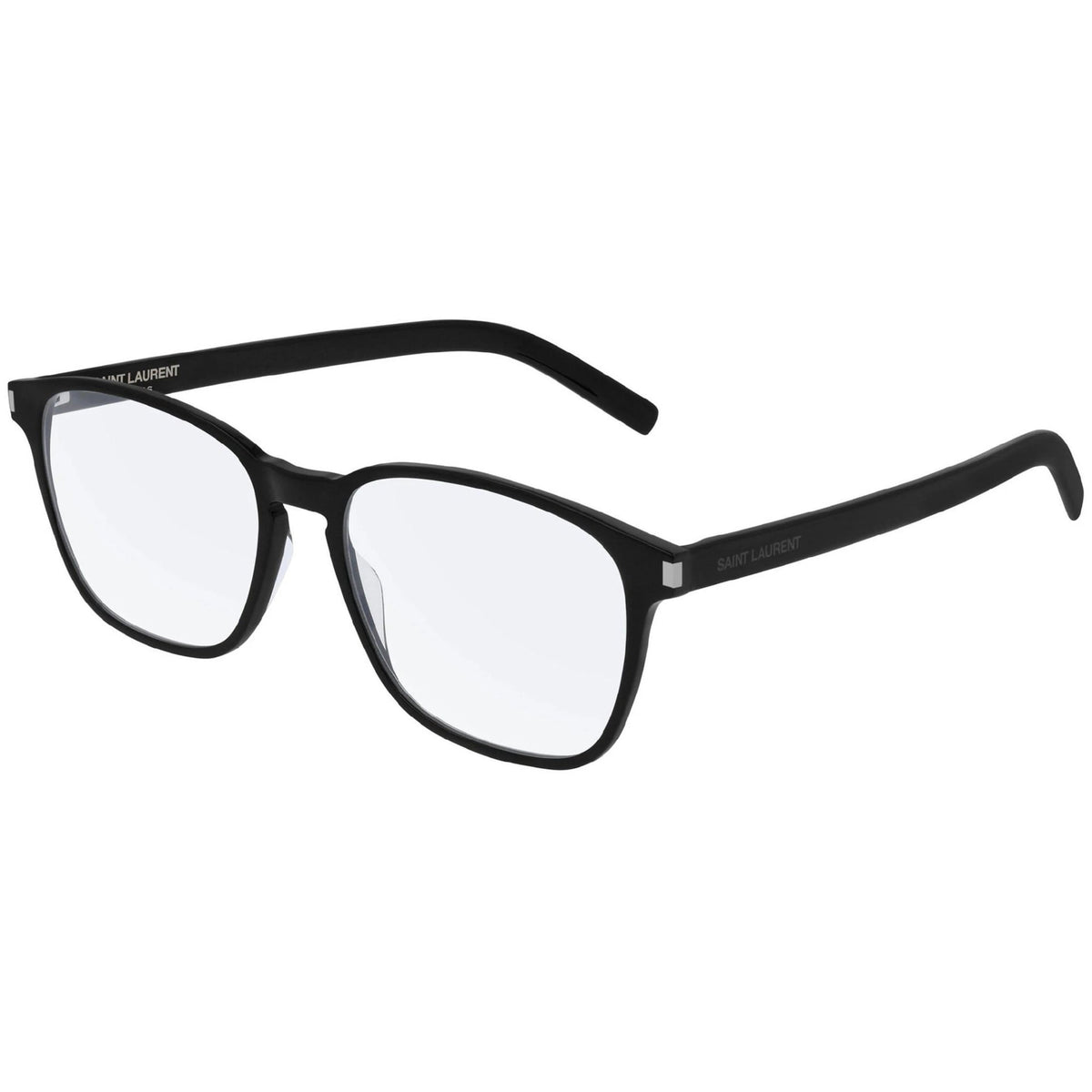 Saint Laurent Unisex Sunglasses Fall Winter 2019 Black Transparent Demo Lens Demo Lens Shiny SL 186 B SLIM 001