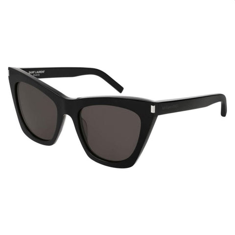 Saint Laurent Women's Sunglasses Spring Summer 2018 Black Grey CR 39 CR 39 Shiny SL 214 KATE 001