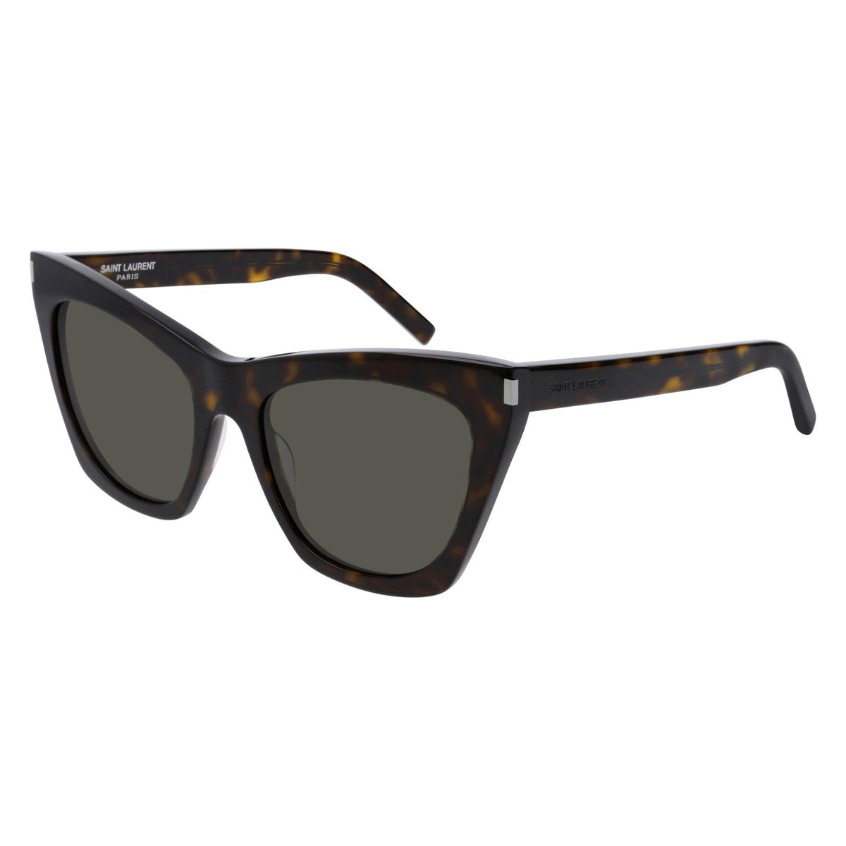 Saint Laurent Women's Sunglasses Spring Summer 2018 Havana Grey Nylon Nylon Dark SL 214 KATE 006