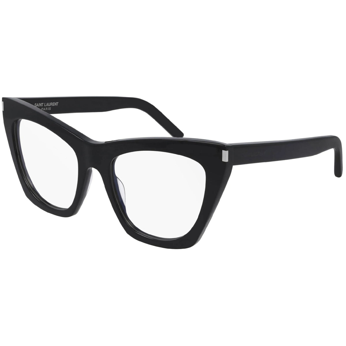 Saint Laurent Women's Sunglasses Fall Winter 2020 Black Transparent Demo Lens Demo Lens Shiny SL 214 KATE OPT 001