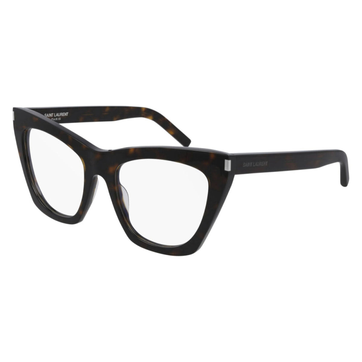 Saint Laurent Women's Sunglasses Fall Winter 2020 Havana Transparent Demo Lens Demo Lens Shiny SL 214 KATE OPT 002