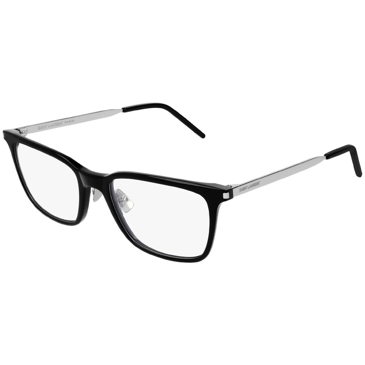 Saint Laurent Men's Sunglasses Fall Winter 2018 Black Transparent Demo Lens Demo Lens Shiny SL 262 006