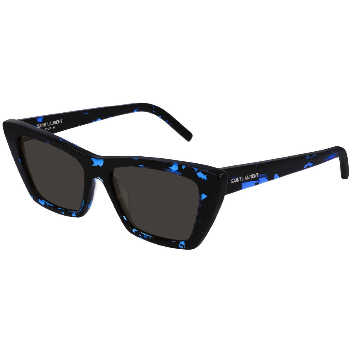 Saint Laurent Women's Sunglasses Spring Summer 2020 Havana Black Nylon Nylon Blue SL 276 MICA 009