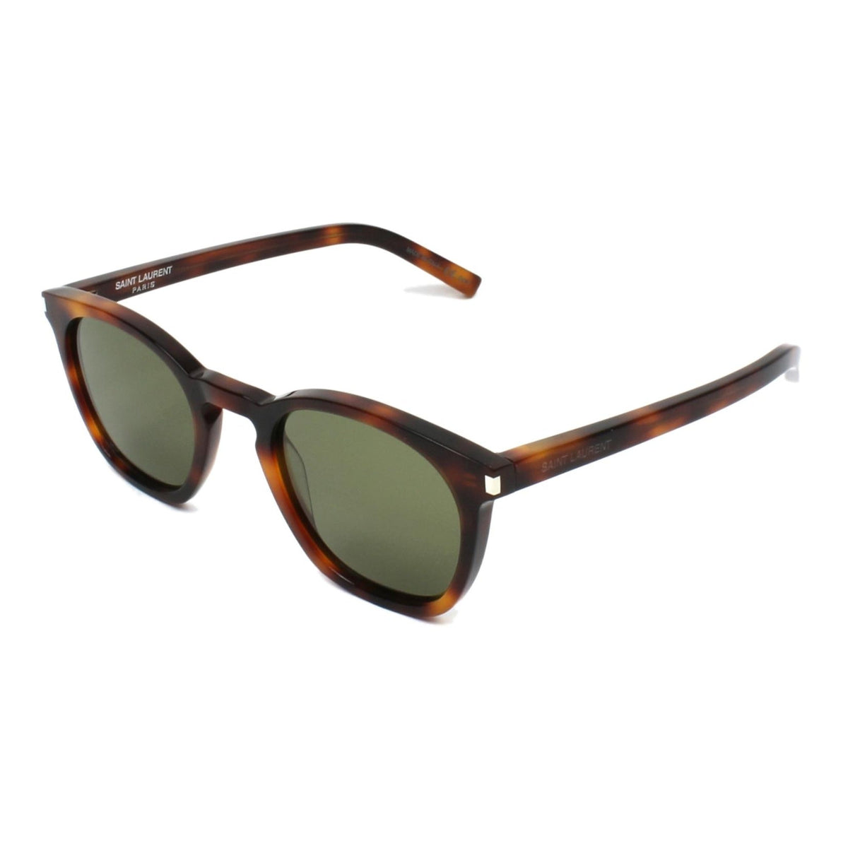 Saint Laurent Unisex Sunglasses Fall Winter 2015 Havana Green Glass Glass Light SL 28 003