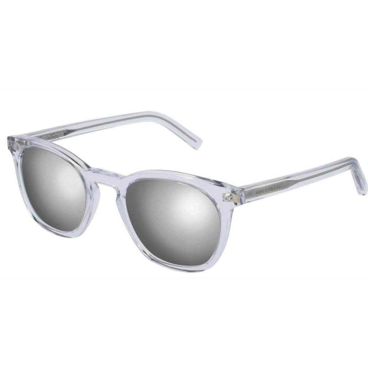 Saint Laurent Unisex Sunglasses Fall Winter 2016 Crystal Silver Nylon Nylon Shiny SL 28 012