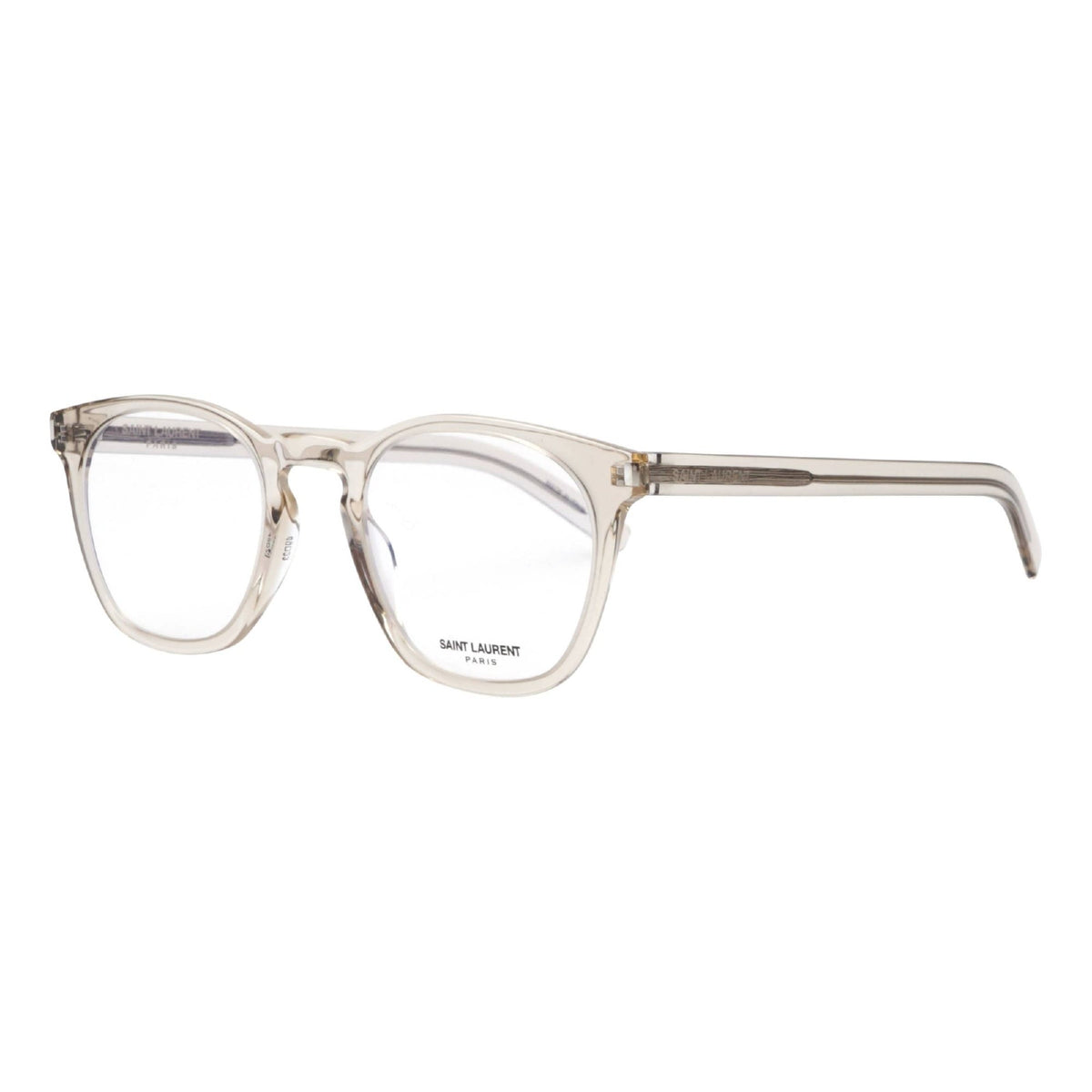 Saint Laurent Unisex Sunglasses Fall Winter 2019 Beige Transparent Demo Lens Demo Lens Transparent SL 30 SLIM 004