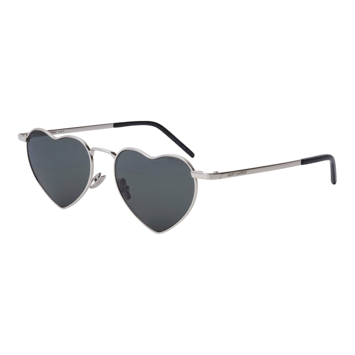 Saint Laurent Unisex Sunglasses Spring Summer 2019 Silver Grey Nylon Nylon Shiny SL 301 LOULOU 001