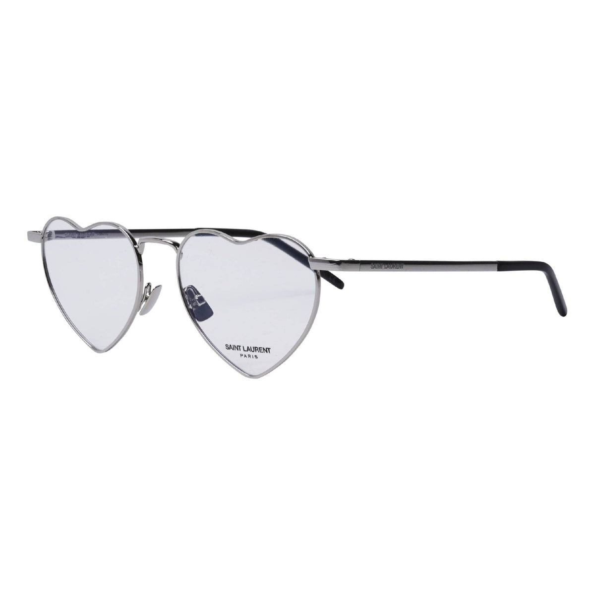 Saint Laurent Women's Sunglasses Spring Summer 2021 Silver Transparent Demo Lens Demo Lens Shiny SL 301 LOULOU OPT 002