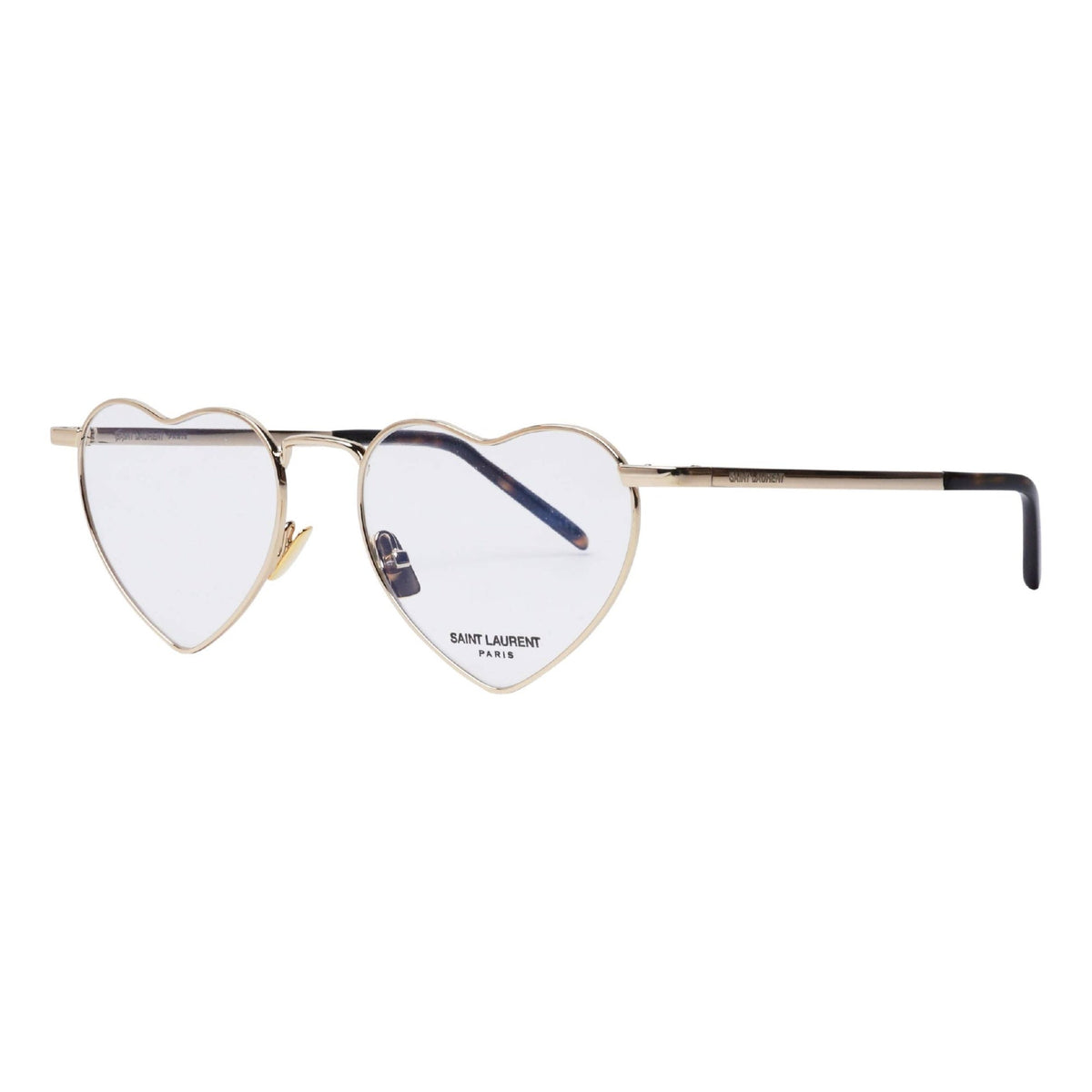 Saint Laurent Women's Sunglasses Spring Summer 2021 Gold Transparent Demo Lens Demo Lens Light SL 301 LOULOU OPT 003