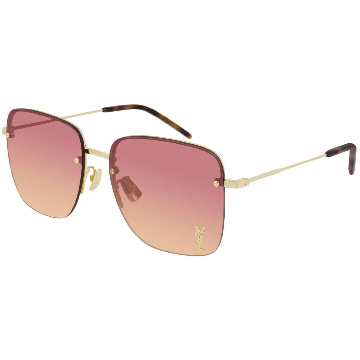 Saint Laurent Women's Sunglasses Spring Summer 2021 Gold Orange Nylon Nylon Light SL 312 M 004