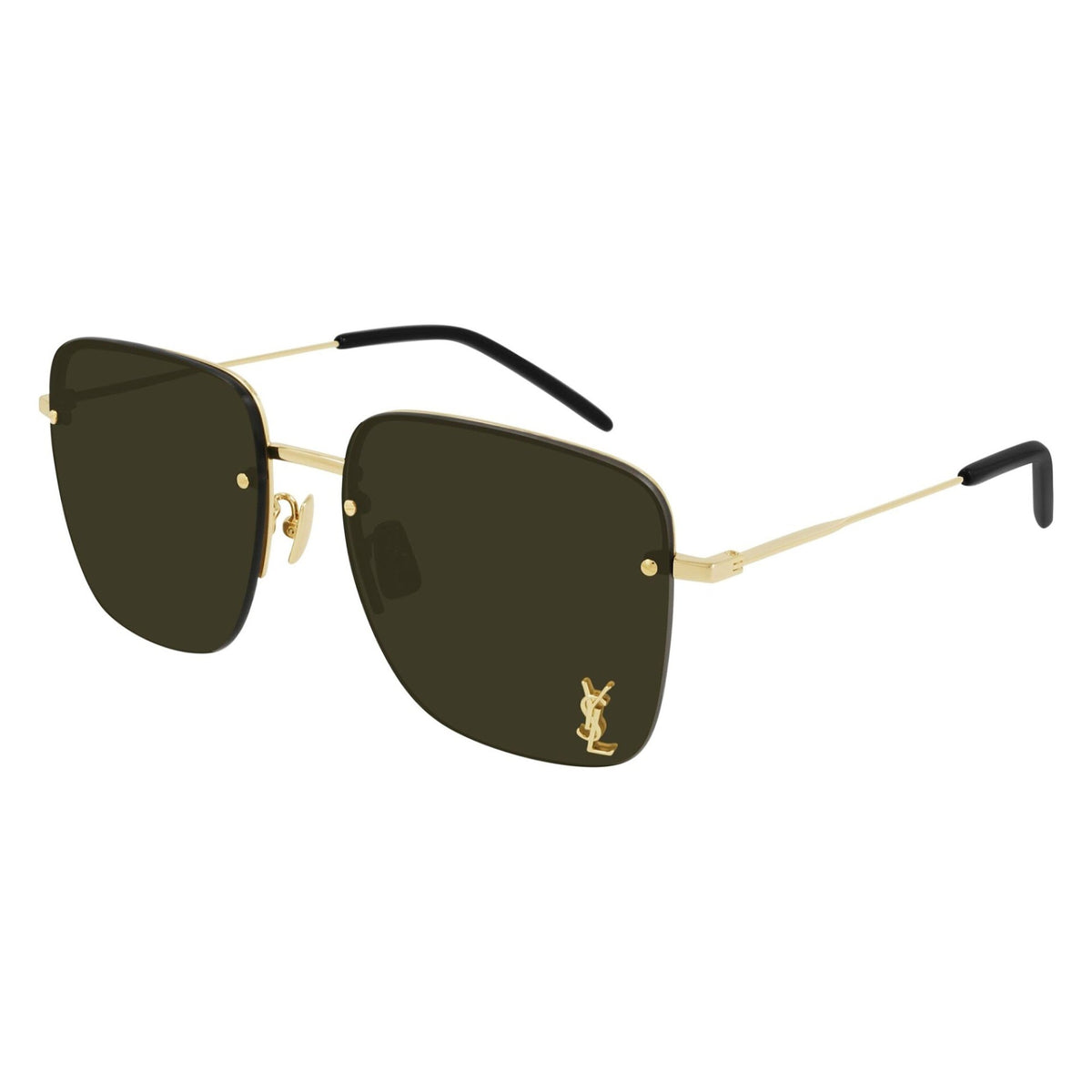 Saint Laurent Women's Sunglasses Spring Summer 2021 Gold Brown Nylon Nylon Light SL 312 M 006