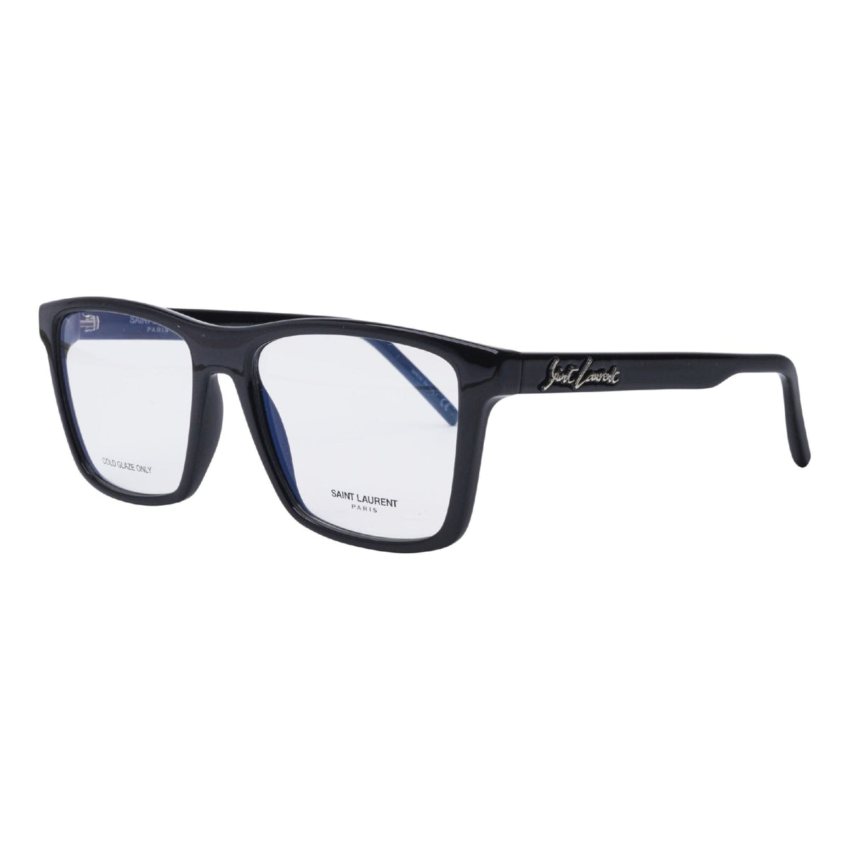 Saint Laurent Men's Sunglasses Spring Summer 2020 Black Transparent Demo Lens Demo Lens Shiny SL 337 001