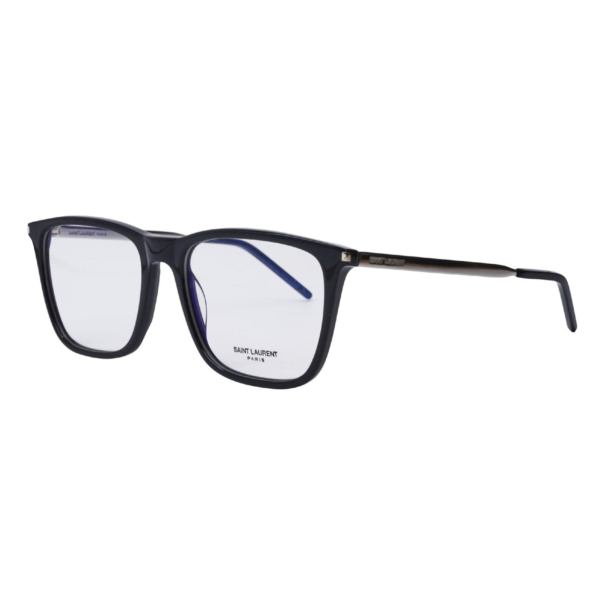 Saint Laurent Men's Sunglasses Spring Summer 2020 Black Transparent Demo Lens Demo Lens Shiny SL 345 001