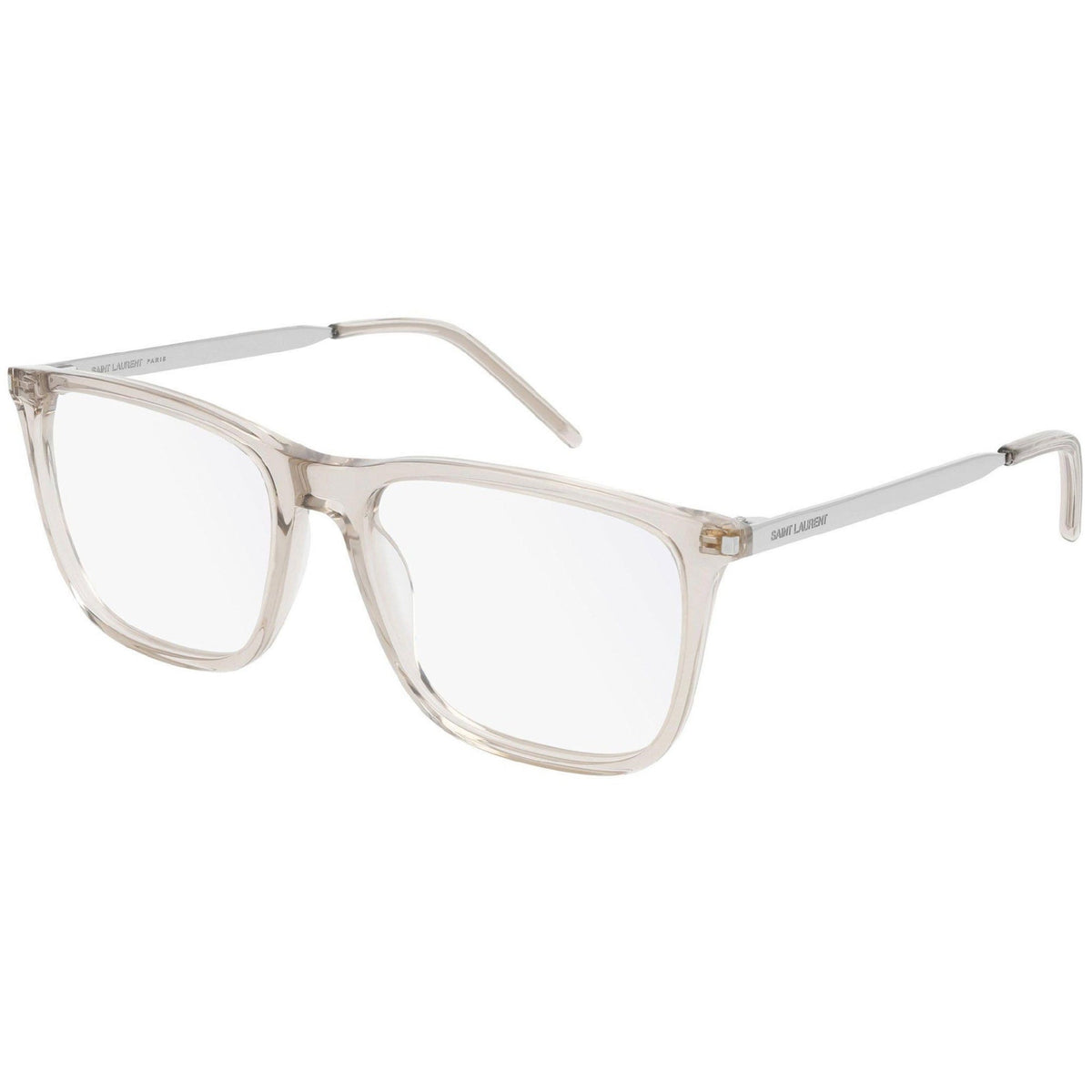 Saint Laurent Men's Sunglasses Spring Summer 2020 Brown Transparent Demo Lens Demo Lens Transparent SL 345 005