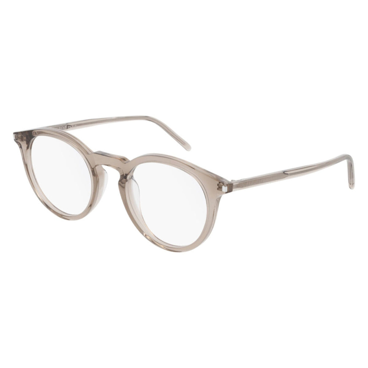 Saint Laurent Unisex Sunglasses Spring Summer 2020 Brown Transparent Demo Lens Demo Lens Dark SL 347 004