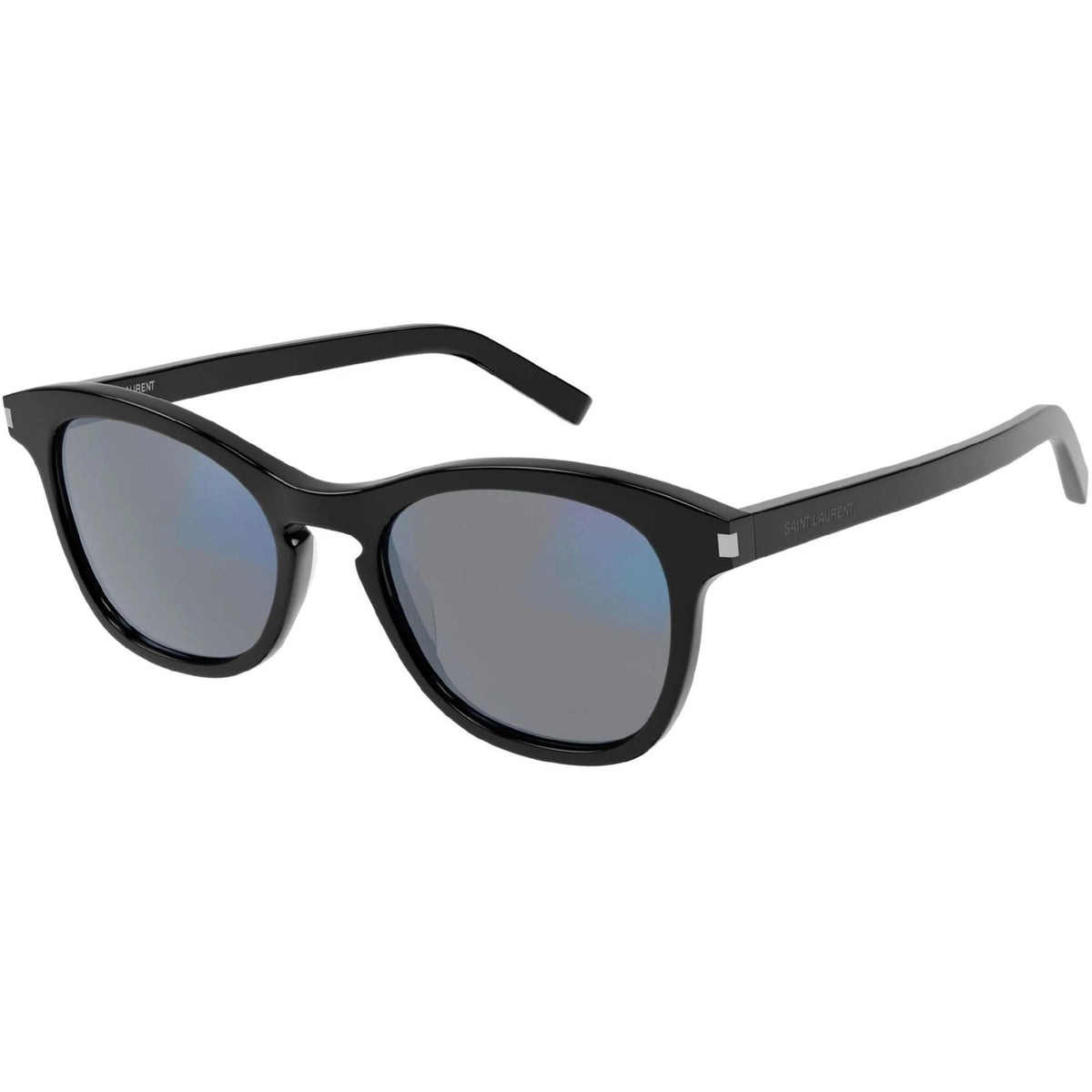 Saint Laurent Unisex Sunglasses Spring Summer 2021 Black Grey NXT Lens NXT Lens Shiny SL 356 017
