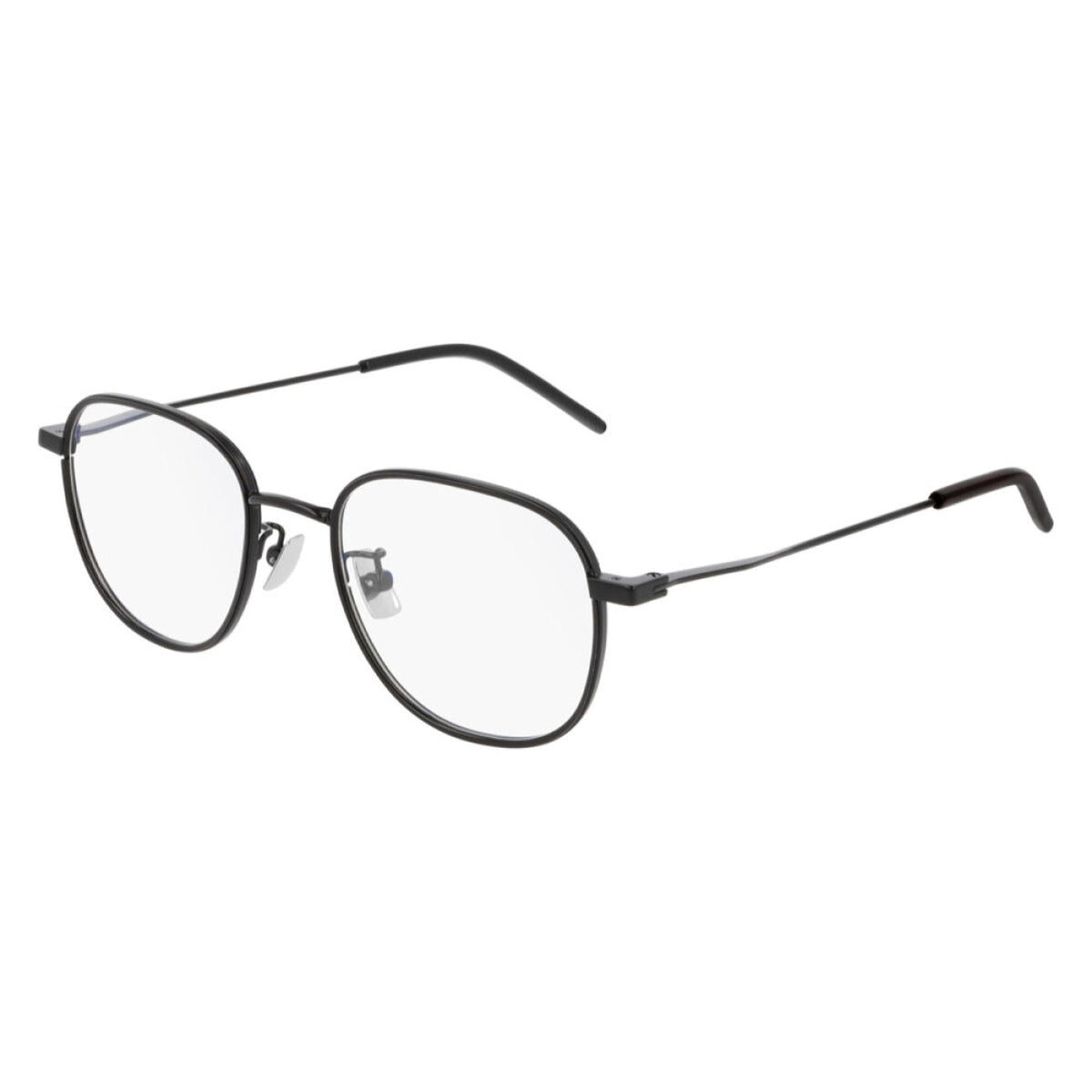 Saint Laurent Unisex Sunglasses Spring Summer 2020 Black Transparent Demo Lens Demo Lens Matte SL 362 001