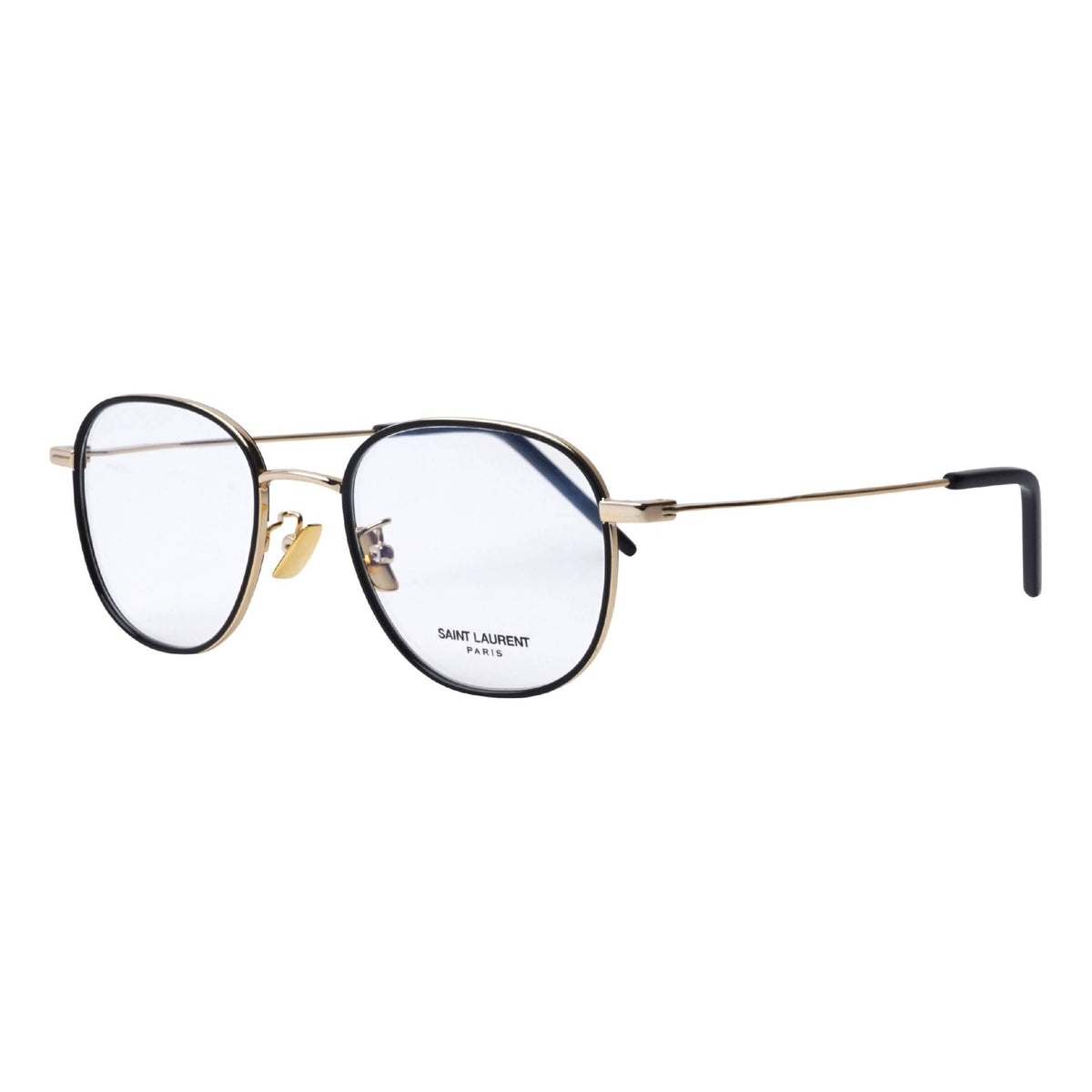 Saint Laurent Unisex Sunglasses Spring Summer 2020 Gold Transparent Demo Lens Demo Lens Light SL 362 003