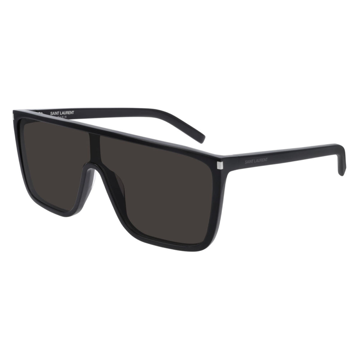 Saint Laurent Women's Sunglasses Spring Summer 2020 Black Black Nylon Nylon Shiny SL 364 MASK ACE 001