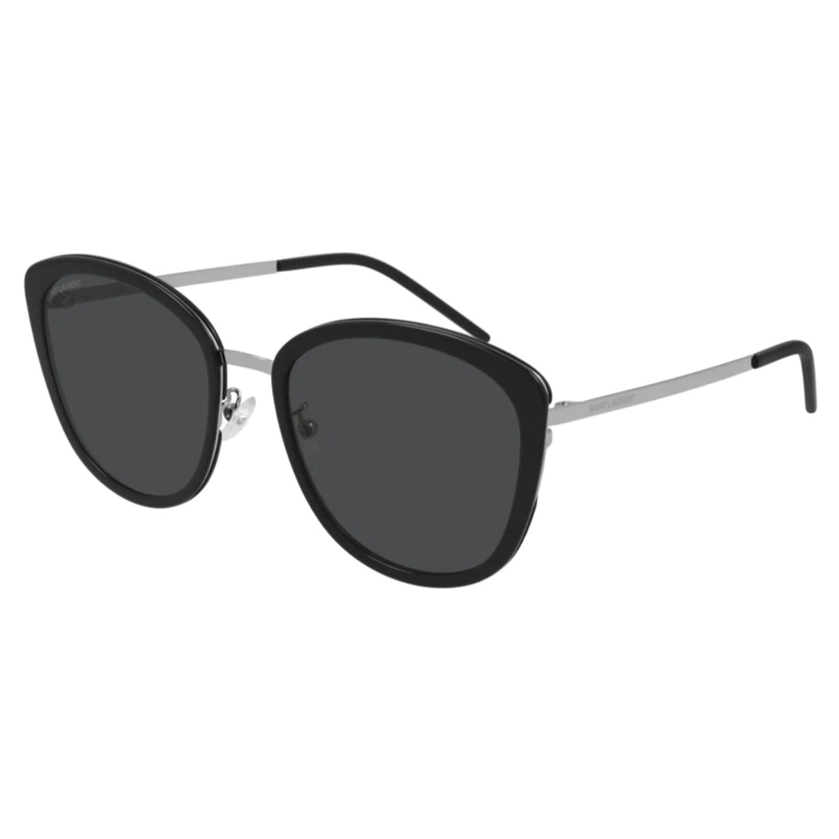 Saint Laurent Women's Sunglasses Fall Winter 2020 Silver Grey Nylon Nylon Shiny SL 377K SLIM 001