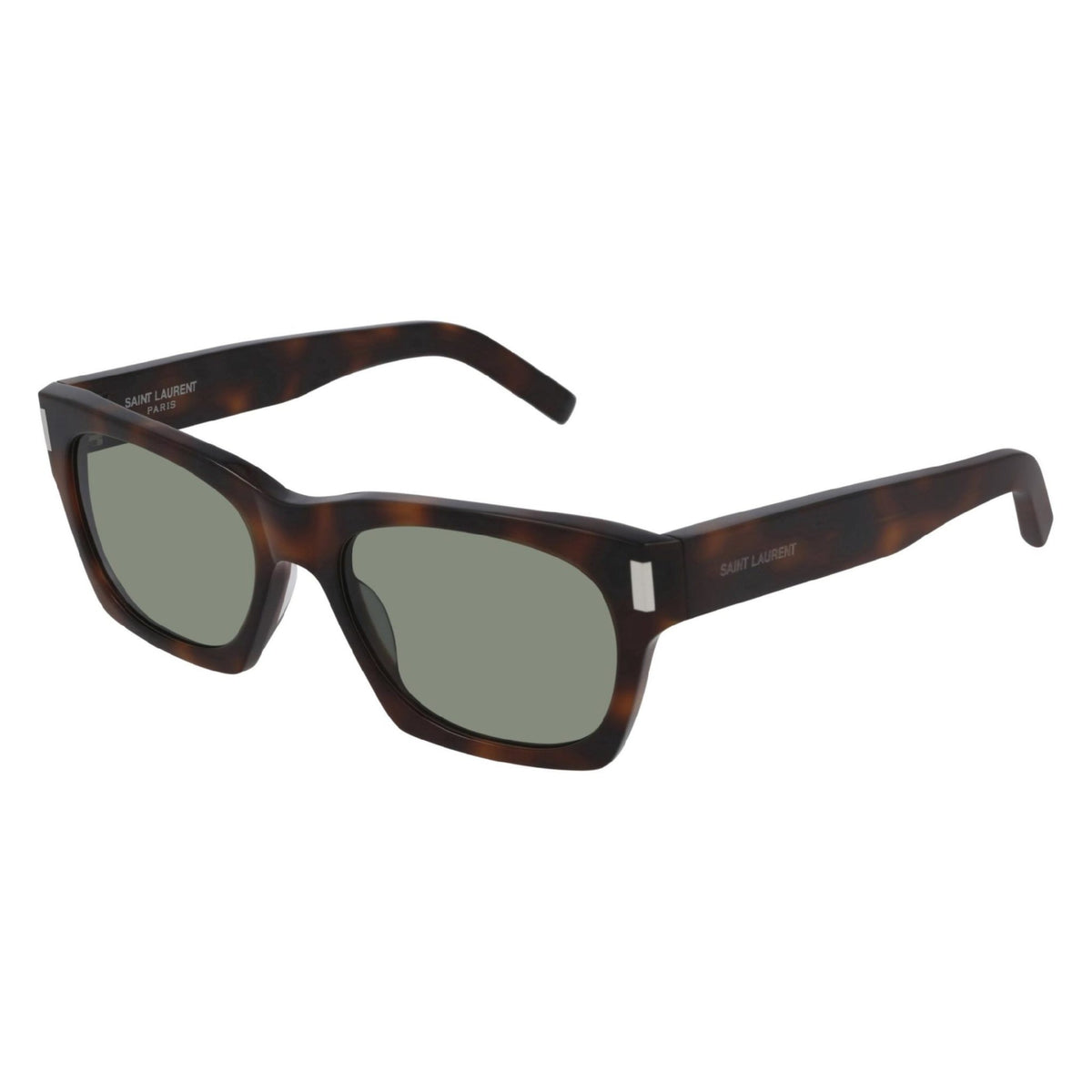 Saint Laurent Unisex Sunglasses Fall Winter 2020 Havana Green Nylon Nylon Shiny SL 402 003