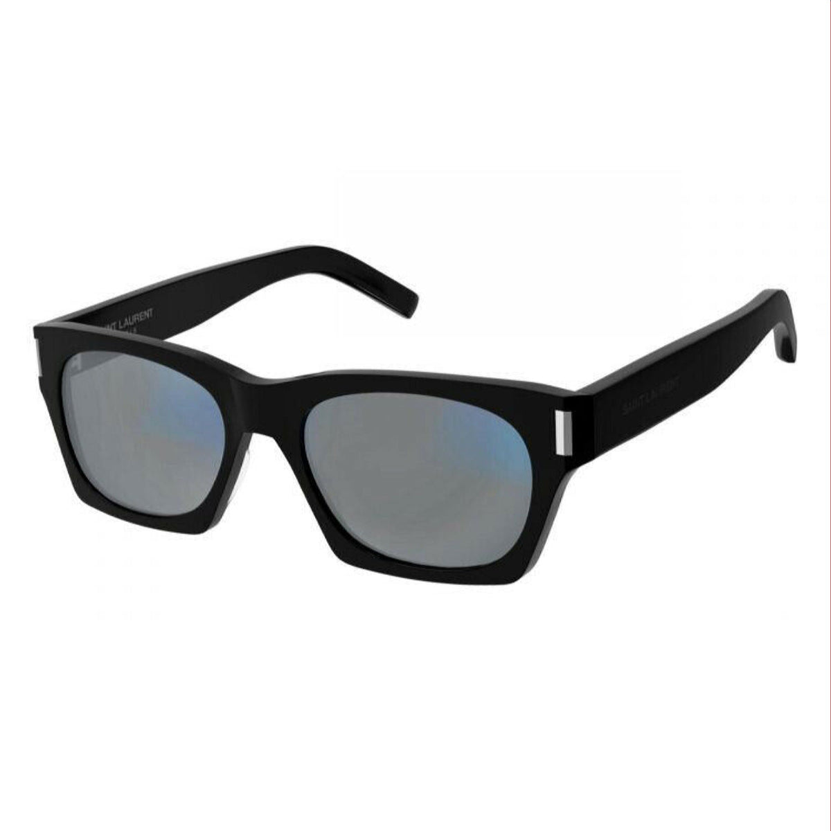 Saint Laurent Unisex Sunglasses Spring Summer 2021 Black Grey NXT Lens NXT Lens Shiny SL 402 013
