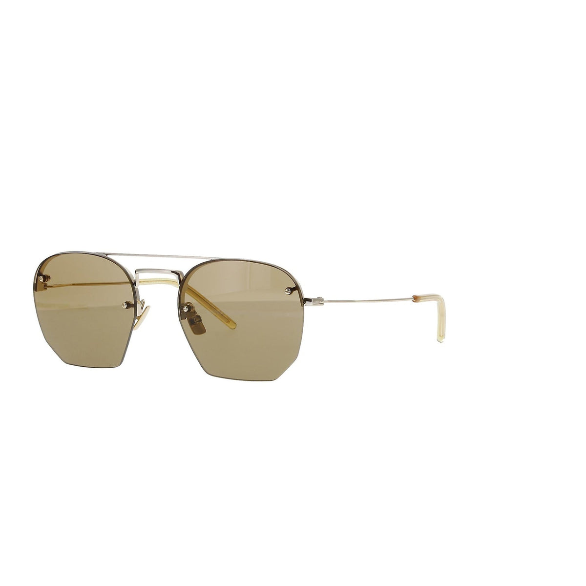 Saint Laurent Men's Sunglasses Spring Summer 2021 Gold Brown Nylon Nylon Light SL 422 001