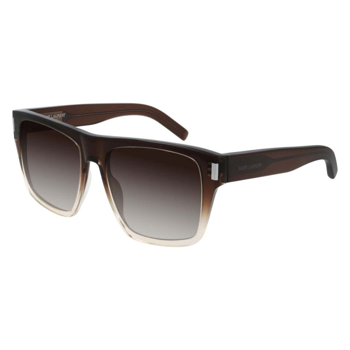 Saint Laurent Women's Sunglasses Spring Summer 2021 Brown Brown Nylon Nylon Transparent SL 424 004