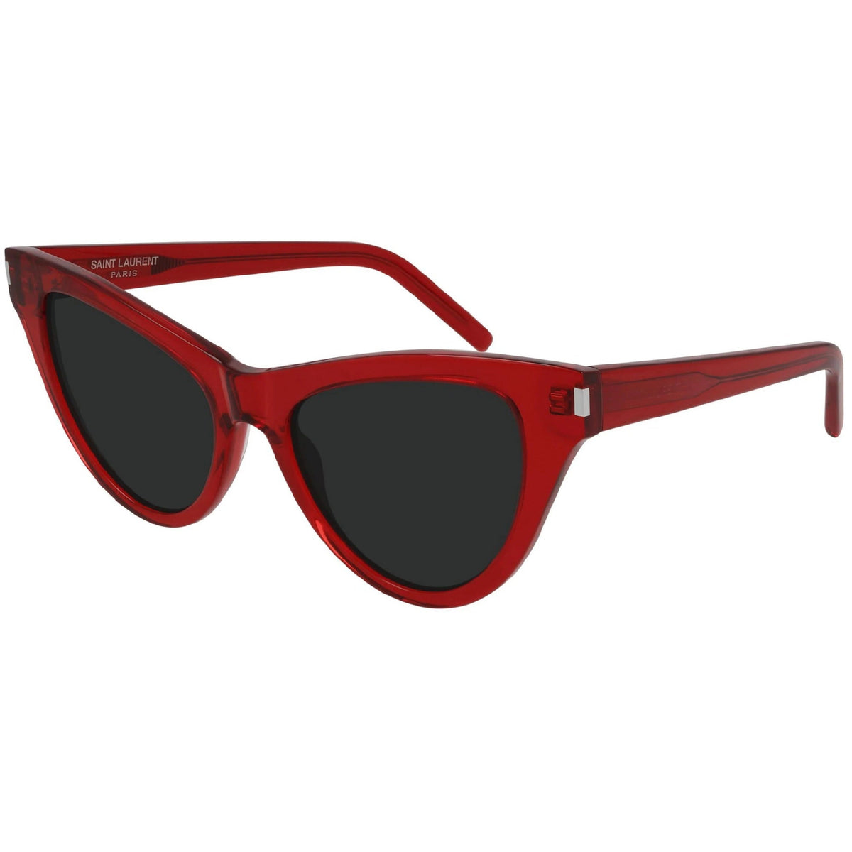 Saint Laurent Women's Sunglasses Spring Summer 2021 Red Black Nylon Nylon Transparent SL 425 005