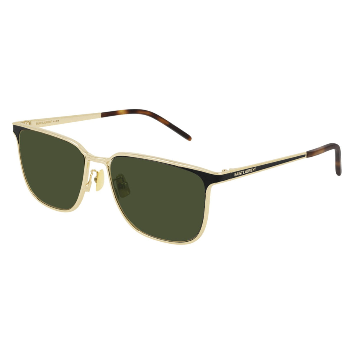 Saint Laurent Men's Sunglasses Spring Summer 2021 Gold Green Nylon Nylon Light SL 428 003