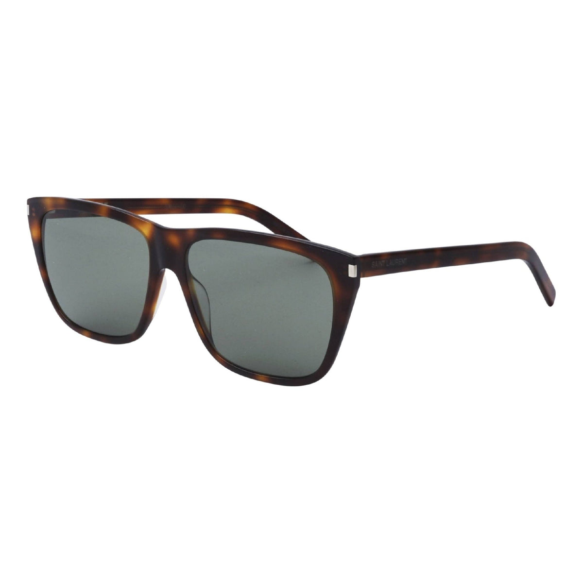 Saint Laurent Men's Sunglasses Spring Summer 2021 Havana Green Nylon Nylon Shiny SL 431 SLIM 003