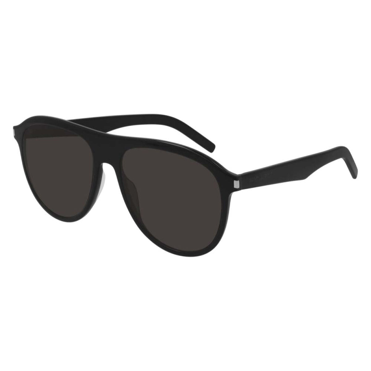 Saint Laurent Men's Sunglasses Spring Summer 2021 Black Black Nylon Nylon Shiny SL 432 SLIM 001