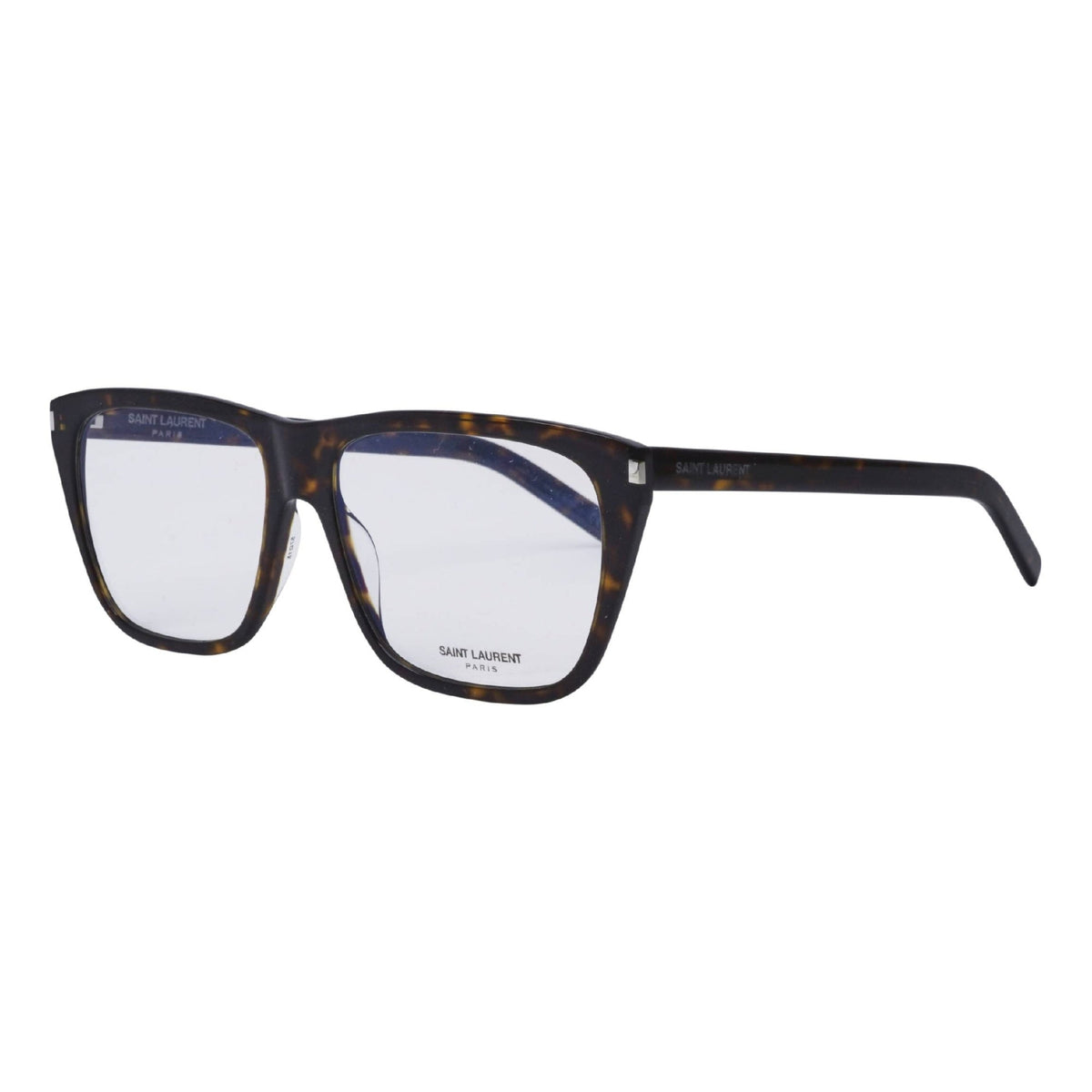 Saint Laurent Unisex Sunglasses Spring Summer 2021 Havana Transparent Demo Lens Demo Lens Dark SL 434 SLIM 002