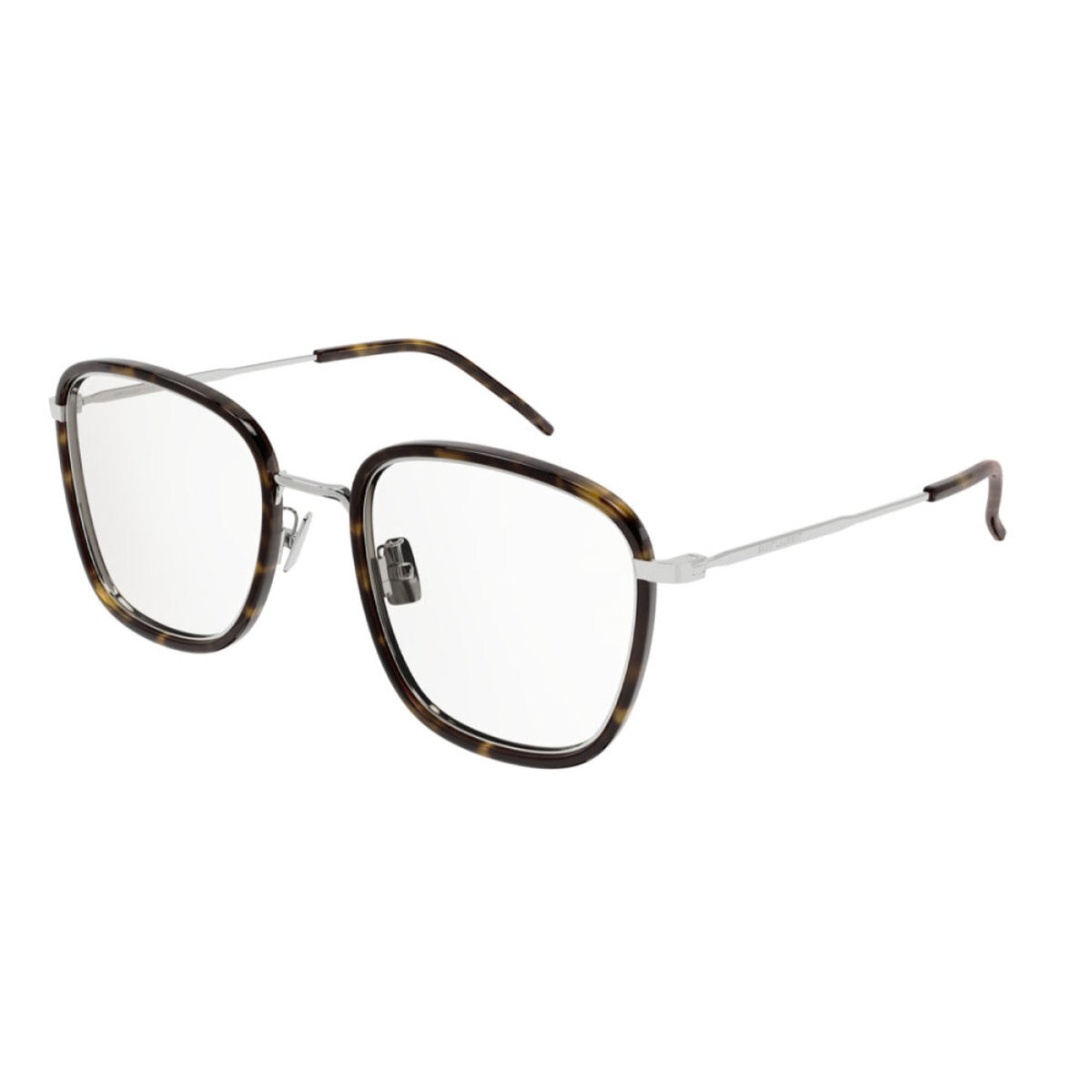 Saint Laurent Unisex Sunglasses Fall Winter 2021 Havana Transparent Demo Lens Demo Lens Dark SL 440F OPT 002