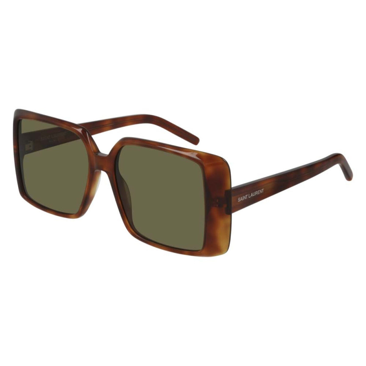 Saint Laurent Women's Sunglasses Spring Summer 2021 Havana Brown Nylon Nylon Shiny SL 451 005