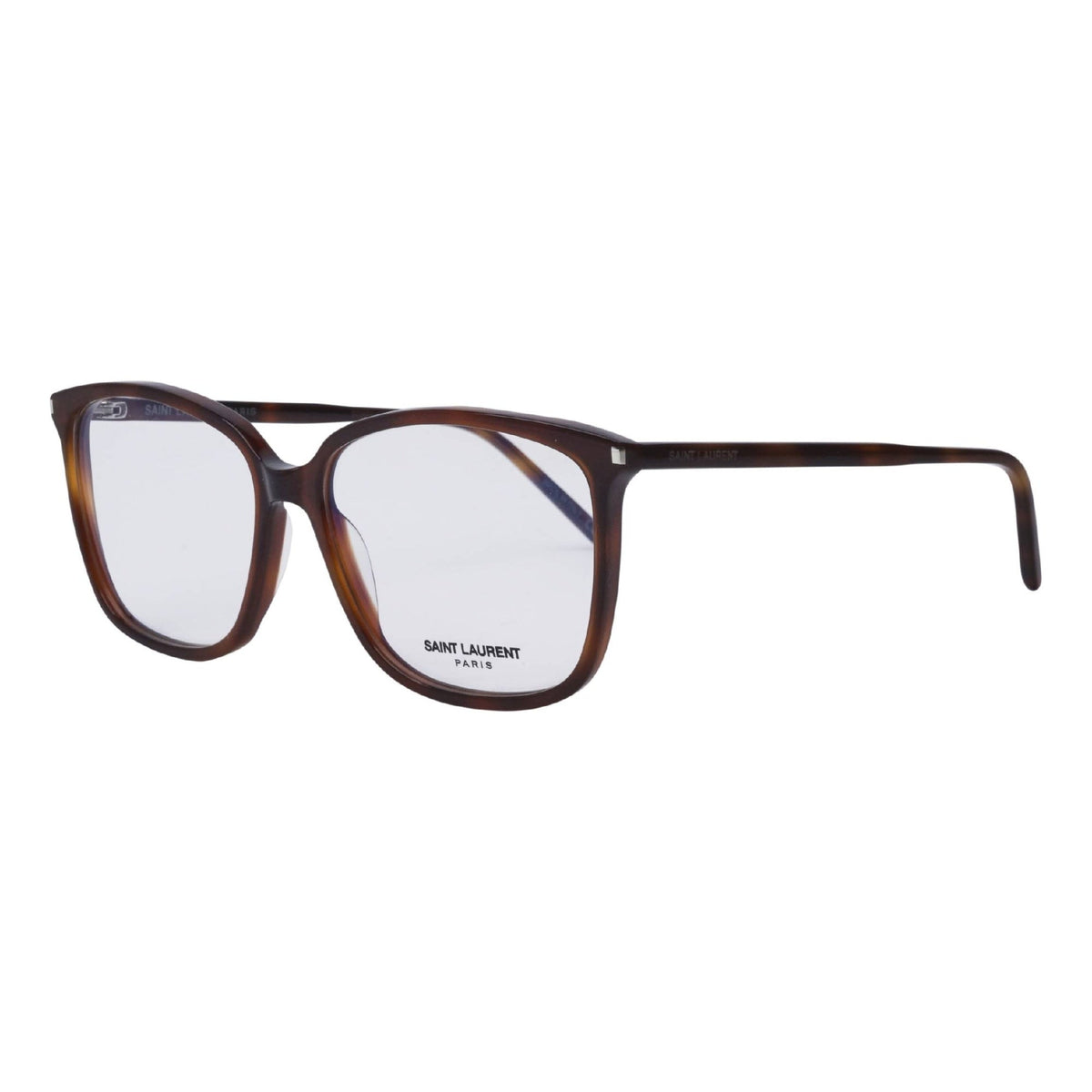 Saint Laurent Women's Sunglasses Spring Summer 2021 Havana Transparent Demo Lens Demo Lens Shiny SL 453 003
