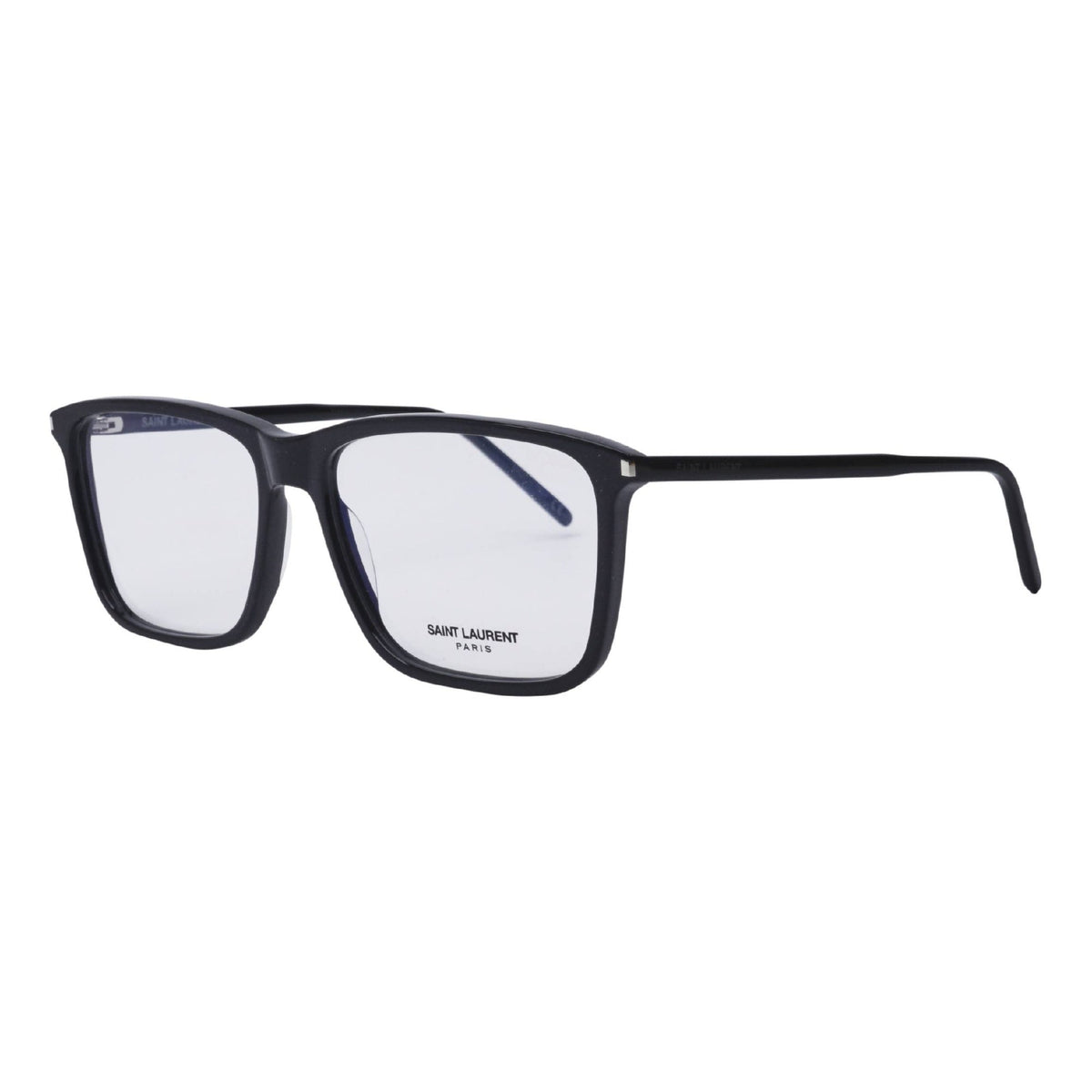 Saint Laurent Men's Sunglasses Spring Summer 2021 Black Transparent Demo Lens Demo Lens Shiny SL 454 004