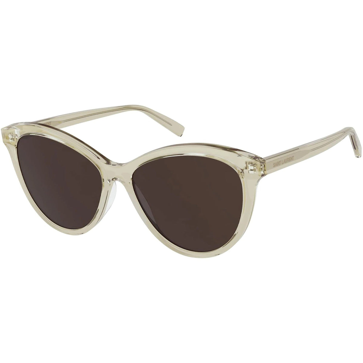 Saint Laurent Women's Sunglasses Spring Summer 2021 Yellow Brown CR 39 CR 39 Light SL 456 004